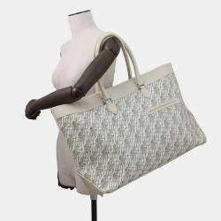 مملوكة مسبقًا Berluti Toile Malbeuf Tote Bag White Pvc Leather Size Xl