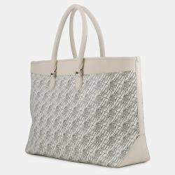 مملوكة مسبقًا Berluti Toile Malbeuf Tote Bag White Pvc Leather Size Xl