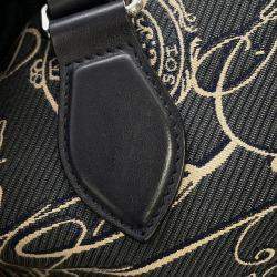 Pre Owned Berluti Calligraphy Tote Bag Green/Navy Leather Canvas