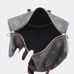 Pre Owned Berluti Signature 2-Way Travel Bag Black Leather