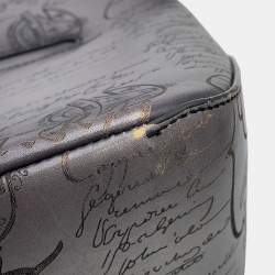 Pre Owned Berluti Calligraphy Mini Gray Leather Tote Bag