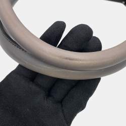 Pre Owned Berluti Calligraphy Mini Gray Leather Tote Bag