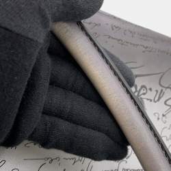 Pre Owned Berluti Calligraphy Mini Gray Leather Tote Bag