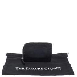 Pre Owned Berluti Navy Blue Wapa Scritto Leather Zipped Card Holder