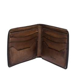Pre Owned Berluti Tobacco Scritto Leather Makore Bifold Wallet