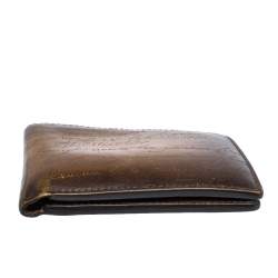 Pre Owned Berluti Tobacco Scritto Leather Makore Bifold Wallet