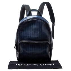 Berluti Blue/Black Ombre Printed Leather Backpack