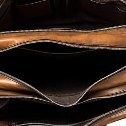 Berluti Brown Venezia Leather Deux Jours Briefcase