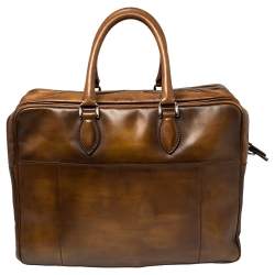 Berluti Brown Venezia Leather Deux Jours Briefcase