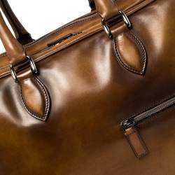 Berluti Brown Venezia Leather Deux Jours Briefcase