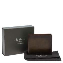 Berluti Brown/Green Leather Makore Bifold Wallet