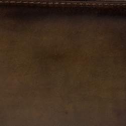 Berluti Brown/Green Leather Makore Bifold Wallet