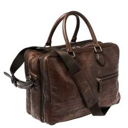 Berluti Mocha Brown Scritto  Leather Briefcase Bag