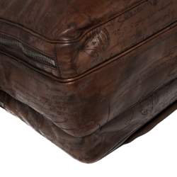 Berluti Mocha Brown Scritto  Leather Briefcase Bag