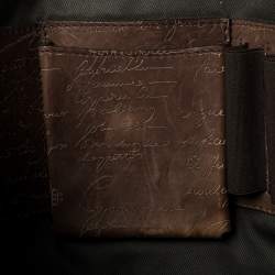 Berluti Mocha Brown Scritto  Leather Briefcase Bag