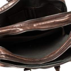 Berluti Mocha Brown Scritto  Leather Briefcase Bag