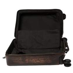 Berluti Caffe Brown Scritto Leather Formula 1004 Rolling Suitcase