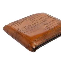 Berluti Tobacco Leather Makore Scritto Bifold Wallet