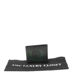 Pre Owned Berluti Ombre Green Scritto Leather Makore Bifold Wallet