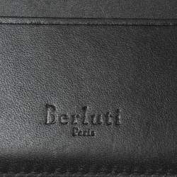 Pre Owned Berluti Ombre Green Scritto Leather Makore Bifold Wallet