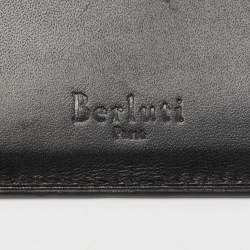 Pre Owned Berluti Blue Scritto Leather Makore Card Holder