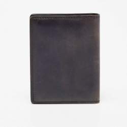 Pre Owned Berluti Blue Scritto Leather Makore Card Holder