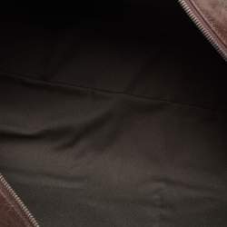 Pre Owned Berluti Two Tone Brown Leather Travel Bag