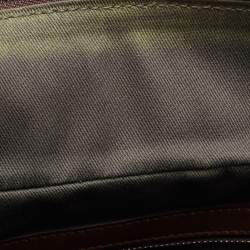 Pre Owned Berluti Two Tone Brown Leather Travel Bag