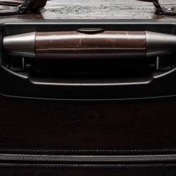Berluti Caffe Brown Scritto Leather Formula 1004 Rolling Suitcase