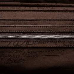 Berluti Caffe Brown Scritto Leather Formula 1004 Rolling Suitcase