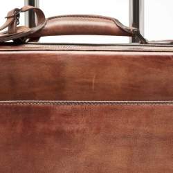 Berluti Brown Leather Formula 1004 Venezia Suitcase