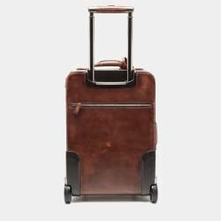 Berluti Brown Leather Formula 1004 Venezia Suitcase