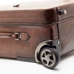 Berluti Brown Leather Formula 1004 Venezia Suitcase