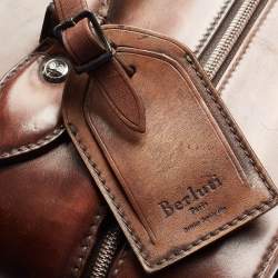 Berluti Brown Leather Formula 1004 Venezia Suitcase