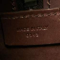 Berluti Brown Printed Leather Medium Un Jour Briefcase