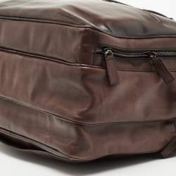 Berluti Dark Brown Ombre Leather Deux Jours Briefcase