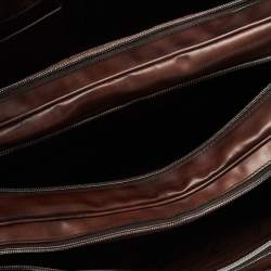 Berluti Dark Brown Ombre Leather Deux Jours Briefcase