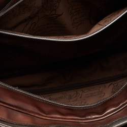 Berluti Dark Brown Ombre Leather Deux Jours Briefcase