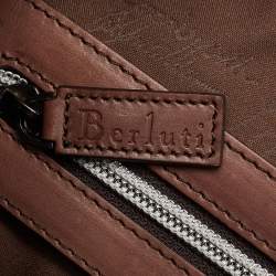 Berluti Dark Brown Ombre Leather Deux Jours Briefcase