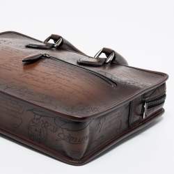 Berluti Cacao Intenso Leather Small Un Jour Scritto Briefcase