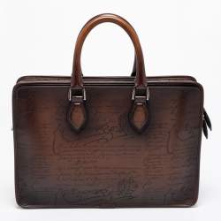Berluti Cacao Intenso Leather Small Un Jour Scritto Briefcase