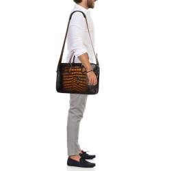 Berluti Ombre Brown Alligator Un Jour Briefcase Bag