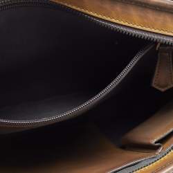 Pre Owned Berluti Brown Venezia Leather Deux Jours Briefcase