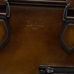 Pre Owned Berluti Brown Venezia Leather Deux Jours Briefcase