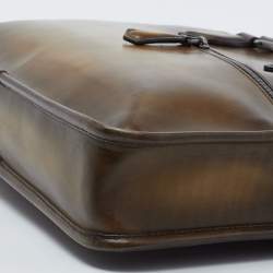 Pre Owned Berluti Brown Venezia Leather Deux Jours Briefcase