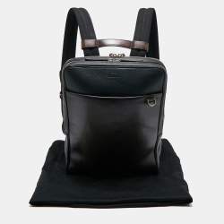 Berluti Black/Brown Block Leather Backpack