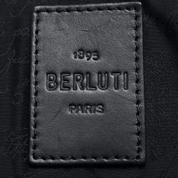 Berluti Black/Brown Block Leather Backpack