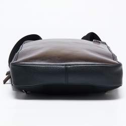 Berluti Black/Brown Block Leather Backpack