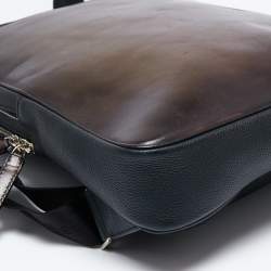 Berluti Black/Brown Block Leather Backpack