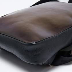 Berluti Black/Brown Block Leather Backpack